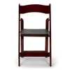 Atlas Commercial Products Wood Folding Chair, Mahogany with Black Pad WFC5MHG